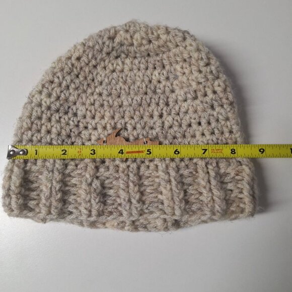 Handmade Crochet Youth Childs Beanie Yooper Upper Peninsula Michigan 8 Inch Wide - Picture 1 of 4
